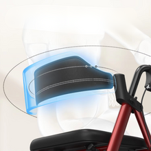 Load image into Gallery viewer, Premium Foldable Rollator Walker with Seat and 8" Wheels
