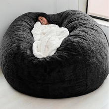 Load image into Gallery viewer, Giant 5ft Fluffy Faux Fur Bean Bag Cover – Ultra-Soft Lounge Sofa (Cover Only)
