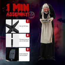 Load image into Gallery viewer, 5FT Animated Halloween Figure with Motion Sensor and Red LED Eyes, Candy Tray

