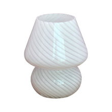 Load image into Gallery viewer, Swirled Glass Mushroom Lamp with Stepless Dimming for Bedside Tables
