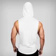 Load image into Gallery viewer, Men's Cotton Gym Hooded Tank Top
