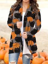 Load image into Gallery viewer, Casual Halloween Pumpkin Ladies' Vest - Luna-Multicolored-S-Nora Luxe
