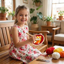 Load image into Gallery viewer, Beginner Embroidery Craft Kit with Punch Needle and Yarn
