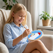 Load image into Gallery viewer, Beginner Embroidery Craft Kit with Punch Needle and Yarn
