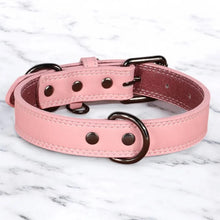 Load image into Gallery viewer, Leather Dog Collar, Adjustable Genuine Leather Design

