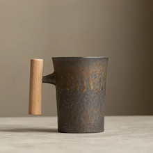 Load image into Gallery viewer, Japanese Vintage Ceramic Coffee Mug with Rustic Glaze
