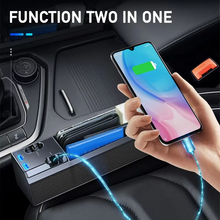 Load image into Gallery viewer, Car Seat Gap Storage Box with Charging Cable
