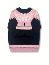 Load image into Gallery viewer, Womens Chunky Jacquard Round Neck Sweater with a Nature Inspired Pattern in Eight Colors
