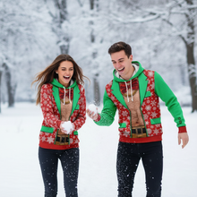 Load image into Gallery viewer, Christmas 3D Print Cardigan Style Hoodie
