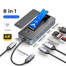 Load image into Gallery viewer, Ultimate USB-C Laptop Docking Station with Integrated SSD Enclosure
