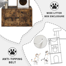 Load image into Gallery viewer, Cat Tree with Integrated Litter Box for Indoor Cats
