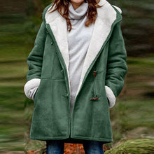 Load image into Gallery viewer, Hooded Winter Coat with Insulating Build and Adjustable Hood, Button Front
