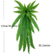 Load image into Gallery viewer, Artificial Boston Fern with Flexible Stems for Planters, Hanging Baskets and Decorative Pots
