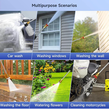 Load image into Gallery viewer, Cordless Pressure Washer with Two Rechargeable Batteries Nozzles and Water Hose
