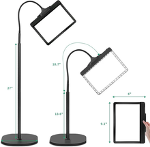 Load image into Gallery viewer, Hands Free Full Page Magnifying Glass with LED Light and Adjustable Stand for Reading and Hobbies

