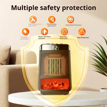 Load image into Gallery viewer, Compact Ceramic Space Heater with Flame Effect Light, Digital Display and 3-Second Heat Start
