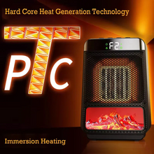 Load image into Gallery viewer, Compact Ceramic Space Heater with Flame Effect Light, Digital Display and 3-Second Heat Start
