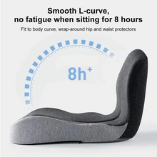 Load image into Gallery viewer, Ergonomic Seat Cushion with Memory Foam and Lumbar Support, Anti-Slip Base
