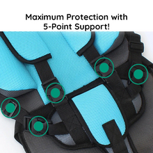 Load image into Gallery viewer, Child Car Seat Cushion with Five Point Harness and Breathable Mesh, Adjustable
