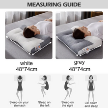 Load image into Gallery viewer, Contoured Neck Support Pillow with Dual Height Zones and Side Sleeper Ear Recess
