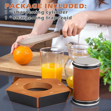 Load image into Gallery viewer, Manual Rolling Knife Sharpener with Diamond Coated Disc, Angle Guide, and Non Slip Base
