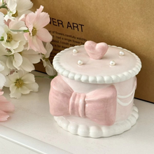 Load image into Gallery viewer, Creative Bow Ceramic Pearl Jewelry Box
