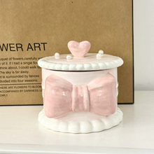 Load image into Gallery viewer, Creative Bow Ceramic Pearl Jewelry Box
