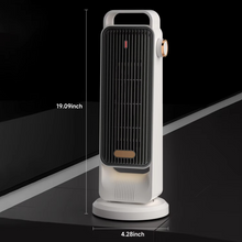 Load image into Gallery viewer, Compact Vertical Oscillating Ceramic Heater with Safety Protection for Home or Office
