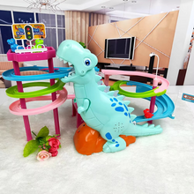 Load image into Gallery viewer, Dinosaur Paradise Climbing Stair Track Toy with Music
