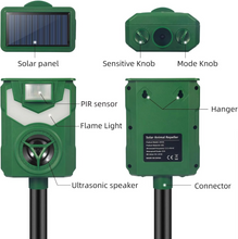 Load image into Gallery viewer, Outdoor Ultrasonic Animal Repeller with Infrared Sensor and Solar Power
