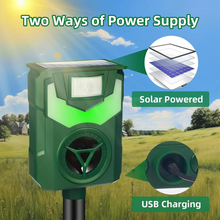 Load image into Gallery viewer, Outdoor Ultrasonic Animal Repeller with Infrared Sensor and Solar Power
