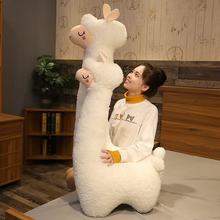 Load image into Gallery viewer, Giant 51 Inch Alpaca Plush Pillow Soft Stuffed Llama Toy
