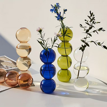 Load image into Gallery viewer, Nordic Glass Bubble Vase Clear Hydroponic Planter for Modern Home and Desk Decor

