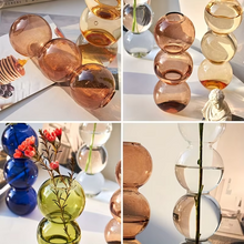 Load image into Gallery viewer, Nordic Glass Bubble Vase Clear Hydroponic Planter for Modern Home and Desk Decor
