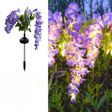 Load image into Gallery viewer, Solar Powered Wisteria Flower Garden Lamp
