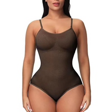 Load image into Gallery viewer, V Neck Spaghetti Strap Compression Bodysuit Shapewear
