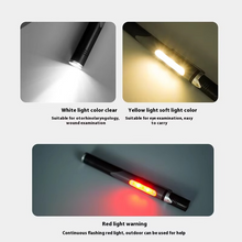 Load image into Gallery viewer, Portable LED Pen Flashlight with Yellow Light and USB Rechargeable Design
