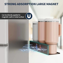 Load image into Gallery viewer, Magnetic Water Bottle and Mug Organizer for Refrigerator and Metal Surfaces Space Saving 8 lb Load Capacity
