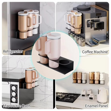 Load image into Gallery viewer, Magnetic Water Bottle and Mug Organizer for Refrigerator and Metal Surfaces Space Saving 8 lb Load Capacity
