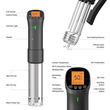 Load image into Gallery viewer, Precision Wi-Fi Sous Vide Cooker 200W Immersion Circulator with Stainless Steel Design
