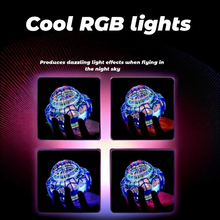 Load image into Gallery viewer, Flying Mini Drone Ball Toy with LED Lights, Hands-Free Hover Spinner for Kids

