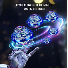 Load image into Gallery viewer, Flying Mini Drone Ball Toy with LED Lights, Hands-Free Hover Spinner for Kids
