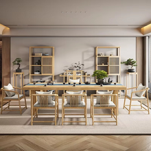 Load image into Gallery viewer, Modern Chinese Log Tea Table and Chair Set for Home Tea Ceremony
