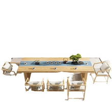 Load image into Gallery viewer, Modern Chinese Log Tea Table and Chair Set for Home Tea Ceremony
