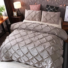 Load image into Gallery viewer, Luxury Black Pinch Pleat Duvet Cover Set King Size
