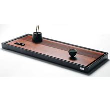 Load image into Gallery viewer, Large Rectangular Bamboo Tea Tray with Drainage and Hidden Water Storage
