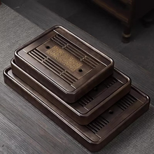 Load image into Gallery viewer, Rectangular Wooden Tea Serving Tray with Drainage for Home and Living Room
