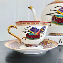 Load image into Gallery viewer, Elegant White Coffee Set with Golden Accents for Home or Cafe
