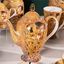 Load image into Gallery viewer, Luxury Bone China Coffee and Tea Set with The Kiss Art Design
