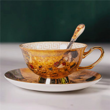 Load image into Gallery viewer, Luxury Bone China Coffee and Tea Set with The Kiss Art Design
